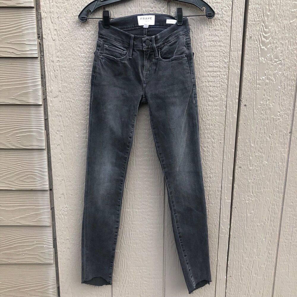 Frame denim le skinny de jeanne black jeans women’s size 23